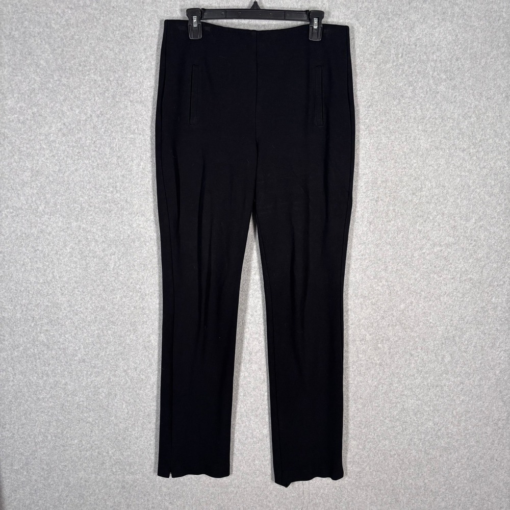 Chicos Knit Ponte Pants Size 8 Pull On Elastic Waist‎ Dress Minimal Career READ
